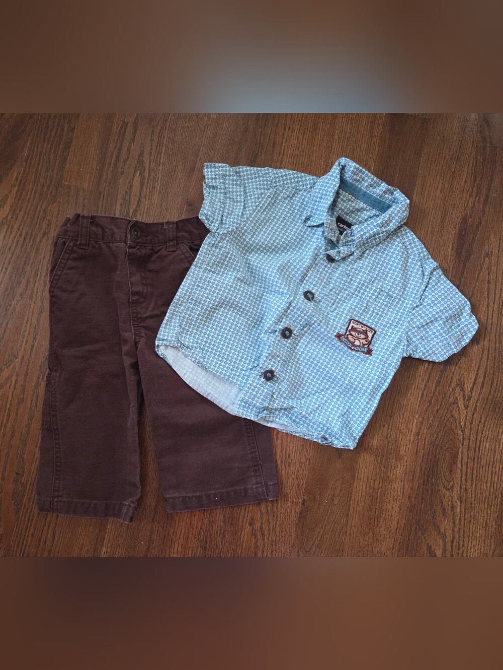 Boys 6/9M Blue/Brown Outfit